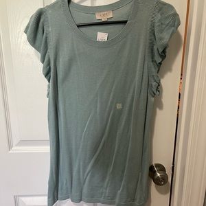 NWT Loft short sleeve sweater shirt size L